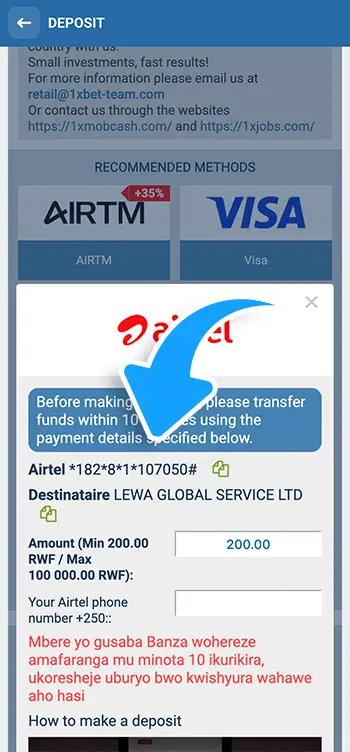 Step 4 - Enter the amount, provide required info, and confirm the transaction