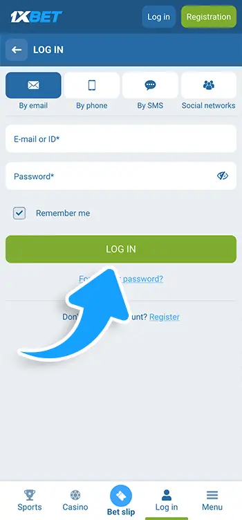 Step 4 - Tap on Log In to access your account