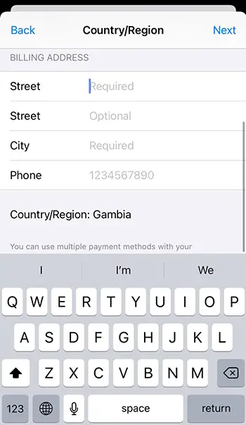 Step 7 - Select None as payment method